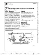 LM2743MTCX datasheet pdf National Semiconductor