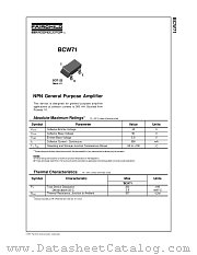 BCW71_ND87Z datasheet pdf Fairchild Semiconductor