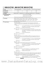 MN101C74G datasheet pdf Panasonic