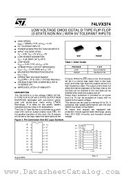 74LVX374 datasheet pdf ST Microelectronics