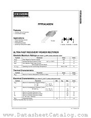 FFP04U40DNTU datasheet pdf Fairchild Semiconductor