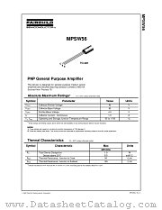 MPSW56_D26Z datasheet pdf Fairchild Semiconductor