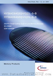 HYS64D64020GDL-5-B datasheet pdf Infineon