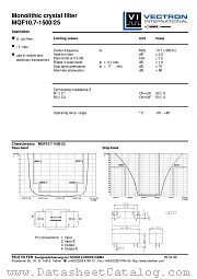 MQF10.7-1500/25 datasheet pdf Vectron