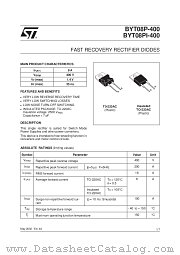 BYT08PI-400RG datasheet pdf ST Microelectronics