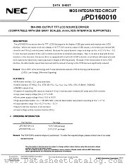 UPD160010NL-XXX datasheet pdf NEC