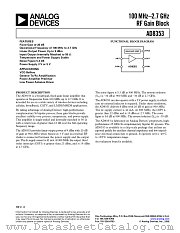 AD8353ACP-REEL7 datasheet pdf Analog Devices
