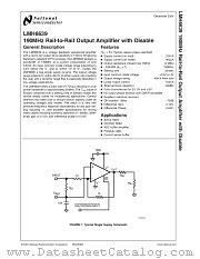 LMH6639MA datasheet pdf National Semiconductor