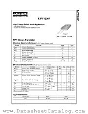 FJPF13007 datasheet pdf Fairchild Semiconductor