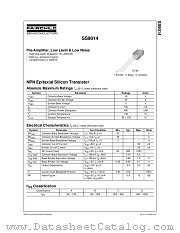 SS9014BBU datasheet pdf Fairchild Semiconductor