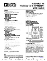 ADV7321 datasheet pdf Analog Devices