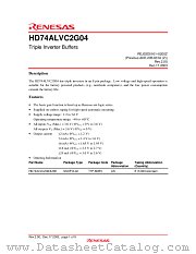 HD74ALVC2G04 datasheet pdf Renesas