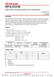 RD74LVC373B datasheet pdf Renesas