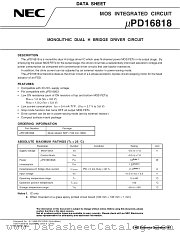 UPD16818GR-8JG datasheet pdf NEC