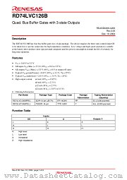 RD74LVC126B datasheet pdf Renesas