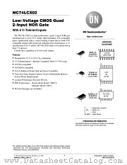 MC74LCX02D datasheet pdf ON Semiconductor