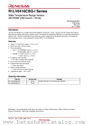 R1LV0416CBG-7LI datasheet pdf Renesas