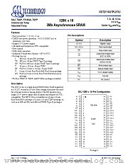 GS72116A datasheet pdf GSI Technology