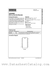CD4028BCM datasheet pdf Fairchild Semiconductor