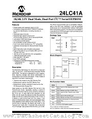 24LC41A-I/P datasheet pdf Microchip