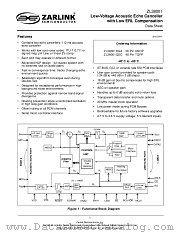 ZL38001 datasheet pdf Zarlink Semiconductor