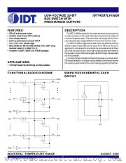 IDT74CBTLV16800PF8 datasheet pdf IDT