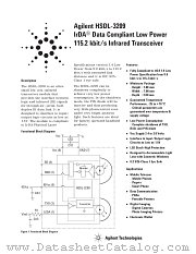 HSDL-3209-021 datasheet pdf Agilent (Hewlett-Packard)