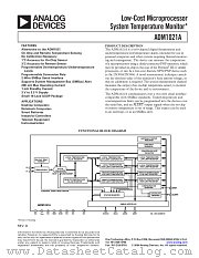 ADM1021AARQZ datasheet pdf Analog Devices