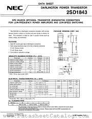 2SD1843-T datasheet pdf NEC