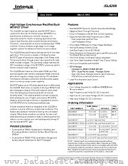 ISL6208 datasheet pdf Intersil