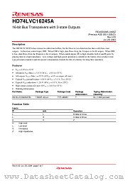 HD74LVC16245A datasheet pdf Renesas
