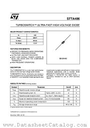 STTA406RL datasheet pdf ST Microelectronics