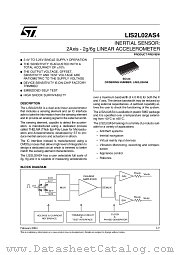 LIS2L02AS4 datasheet pdf ST Microelectronics