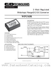 WPC03R12S05E datasheet pdf C&D Technologies