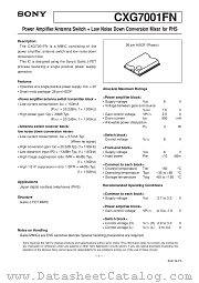 CXG7001FN datasheet pdf SONY
