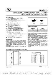 74LVX273 datasheet pdf ST Microelectronics