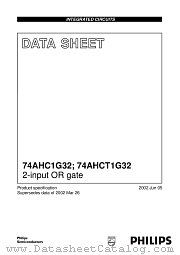 74AHC1G32GV datasheet pdf Philips