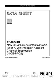 TEA6849H datasheet pdf Philips