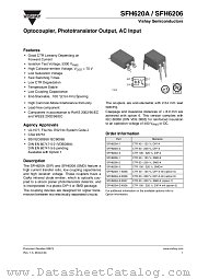 SFH620A-2-X007 datasheet pdf Vishay