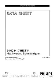 74HC14BQ datasheet pdf Philips