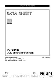 PCF2113DU/F4 datasheet pdf Philips