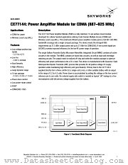 CX77144 datasheet pdf Skyworks Solutions