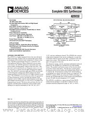 AD9850/CGPCB datasheet pdf Analog Devices