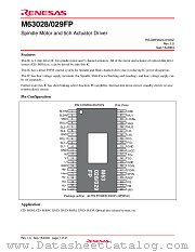 M63029FP datasheet pdf Renesas