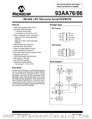 93AA76T/SN datasheet pdf Microchip