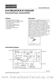 KA1H0265RTU datasheet pdf Fairchild Semiconductor