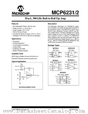 MCP6231 datasheet pdf Microchip