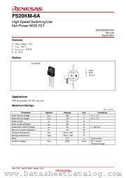 FS20KM-6A datasheet pdf Renesas