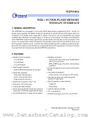 W39V040A datasheet pdf Winbond Electronics