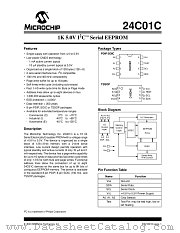 24C01C/P datasheet pdf Microchip